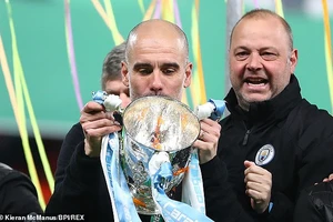 Pep Guardiola muốn cùng Man City lần thứ tư giành League Cup. ẢNH: REX