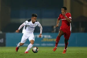 Hồng Duy trong màu áo CLB Hoàng Anh Gia Lai. ẢNH: NGỌC DUNG