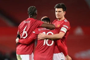 Maguire, Bruno Fernandes và Pogba đều có tầm ảnh hưởng lớn trên cỏ với MU. ẢNH: GETTY