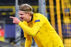 Haaland thể hiện phong độ ghi bàn khủng khiếp. ẢNH: AP