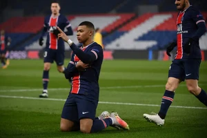 Mbappe đã đi vào lịch sử Champions League. ẢNH: AFP