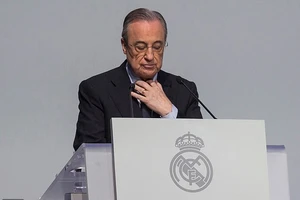 Florentino Perez khẳng định Super League chưa chết, các CLB và cả ngân hàng JP Morgan vẫn chưa rút lui. ẢNH: EPA