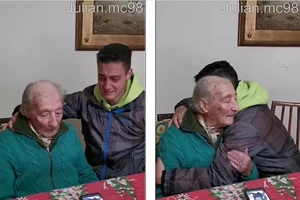 Cụ ông 100 tuổi và cháu trai bật khóc vì Messi