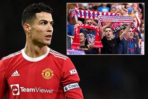 Fan Atletico Madrid giận dữ phản đối Ronaldo 