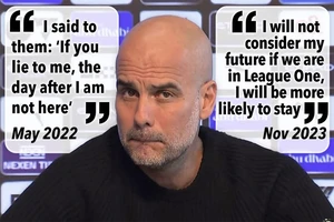 Pep Guardiola bị phát hiện nói dối về việc ở lại dẫn dắt Man City