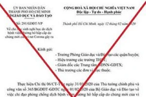 TP.HCM: Xuất hiện văn bản giả cho học sinh nghỉ học