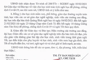 Thêm 2 tỉnh quyết định không giao bài tập cho HS vào dịp tết