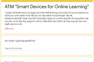 Trường học kêu gọi xây dựng ATM điện thoại thông minh giúp học sinh học online