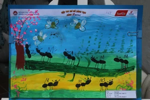 Ngỡ ngàng trước tranh vẽ của bé mầm non TP.HCM