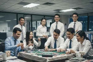 Khai xuân công sở: Chúc Tết thì vui, đánh bài thì rủi