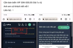 Sau khi trúng biển số ô tô siêu đẹp, người đấu giá có được rao bán lại với giá cao hơn?