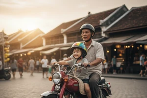 Hiểu đúng về quy định trẻ em ngồi phía trước xe máy