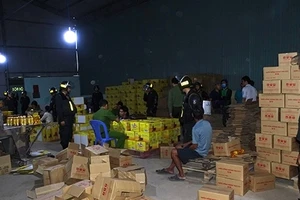 Bắt khẩn cấp đối tượng sản xuất nước tăng lực Number One giả