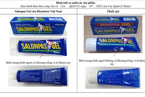 Cảnh báo Salonpas Gel nghi giả bán trên mạng xã hội