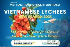 Vải thiều Việt Nam quảng bá tại Úc. ẢNH: Bộ Công Thương