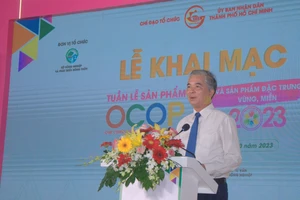 Ông Ngô Minh Châu, Phó Chủ tịch UBND TP.HCM phát biểu khai mạc.