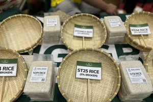 Gạo Việt Nam quảng bá tại triển lãm thực phẩm. Ảnh: TÚ UYÊN