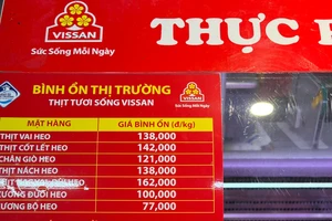 Từ ngày 30-12, thịt heo bình ổn thị trường tăng thêm từ 3.000-6.000 đồng/kg