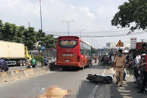 Hiện trường vụ tai nạn. Ảnh: T.SANG