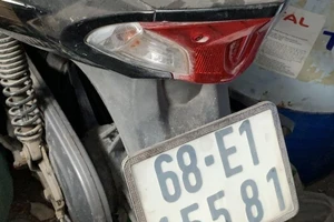 Công an TP Thủ Đức, TP.HCM, đang tìm chủ sở hữu xe máy 68E1-155.81 để phục vụ công tác điều tra. Ảnh: TS