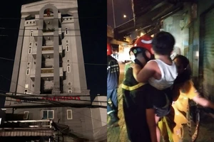 Cứu 24 người mắc kẹt trong đám cháy tại chung cư lúc nửa đêm