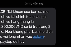 Công an cảnh báo thủ đoạn giả tin nhắn ngân hàng để lừa đảo