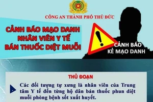Công an cảnh báo mạo danh nhân viên y tế bán thuốc diệt muỗi