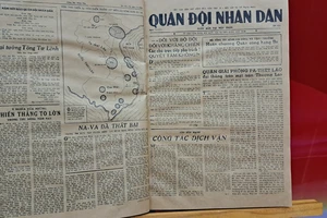 Triển lãm báo Quân đội Nhân dân xuất bản tại chiến trường Điện Biên Phủ 70 năm trước
