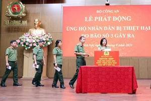 Bộ Công an phát động ủng hộ Nhân dân bị thiệt hại do bão số 3 