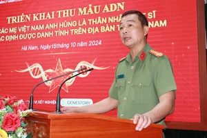 Bộ Công an lấy mẫu ADN thân nhân liệt sĩ chưa xác định danh tính tại Hà Nam