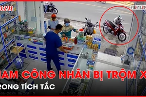 Vào tiệm thuốc mua khẩu trang, nam công nhân bị trộm xe chỉ sau 3 giây