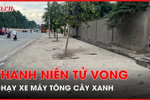 Đi dự tiệc về, chạy xe máy tông cây xanh, thanh niên tử vong