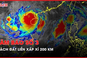 Tâm bão số 3 giật cấp 17 đang cách Quảng Ninh - Hải Phòng 190 km