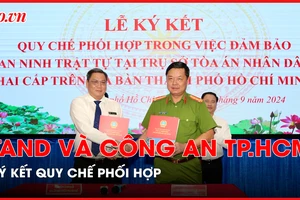 TAND TP.HCM ký kết quy chế phối hợp với Công an TP để đảm bảo an ninh phiên toà