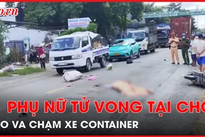 Người phụ nữ tử vong tại chỗ sau cú va chạm với xe container