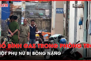Nổ bình gas trong phòng trọ, một phụ nữ bị bỏng nặng, kêu cứu thất thanh 