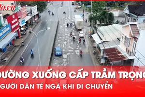 Video: Nhiều đoạn Quốc lộ 1 phía Nam tỉnh Quảng Nam ‘nát như tương’