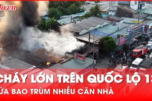 Khống chế nhanh chóng đám cháy lớn ở TP Thủ Đức