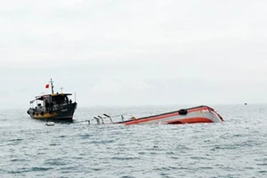 Tàu chở 13 ngư dân Bình Định bị chìm tàu vì áp thấp