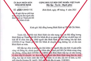 Giả văn bản UBND tỉnh Bình Định đón dân bằng 50 chuyến ô tô