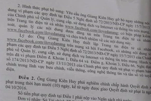 Xử phạt chủ fanpage để nhiều comment bôi nhọ lãnh đạo