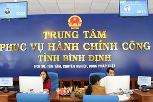Trung tâm Phục vụ hành chính công tỉnh Bình Định. Ảnh đơn vị cung cấp.
