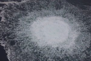 Rò rỉ đường ống Nord Stream 2. Ảnh: REUTERS