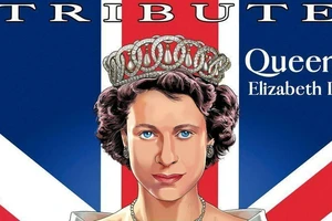 Bìa cuốn truyện tranh kỷ niệm cuộc đời của Nữ hoàng Elizabeth II của nhà xuất bản TidalWave Comics . Ảnh: REUTERS