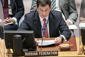 Phó đại diện thường trực của Moscow tại LHQ - ông Dmitry Polyansky. Ảnh: AP