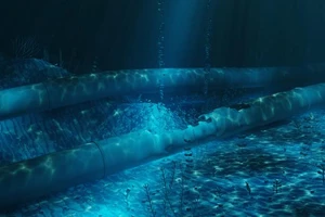 Rò rỉ đường ống Nord Stream trên biển Baltic. Ảnh: RT