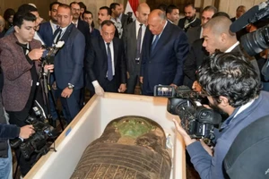 Ai Cập thu hồi nắp quan tài 2.700 năm tuổi từ Mỹ 