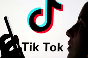 Logo của mạng xã hội video Tiktok. Ảnh: REUTERS