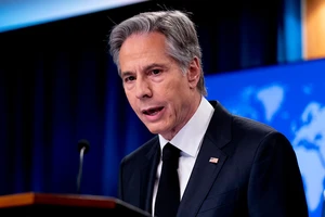 Ngoại trưởng Mỹ Antony Blinken phát biểu trong một cuộc tại Bộ Ngoại giao Mỹ ở thủ đô Washington D.C, ngày 20-3. Ảnh: AP