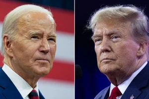Tổng thống Mỹ Joe Biden (trái) và cựu Tổng thống Donald Trump. Ảnh: AP